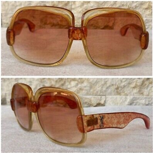 Extra pics for VINTAGE YVES SAINT LAURENT YSL PARIS 1970's OVERSIZED SUNGLASSES - Picture 2 of 16